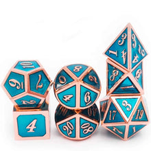 Load image into Gallery viewer, Rose Gold & Teal D4-D20