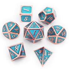 Load image into Gallery viewer, Rose Gold & Teal D4-D20