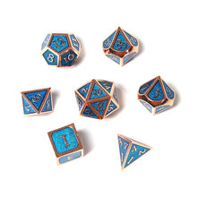 Load image into Gallery viewer, Rose Gold & Teal D4-D20