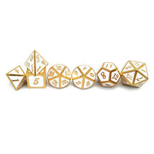 Load image into Gallery viewer, White and Gold D4-D20