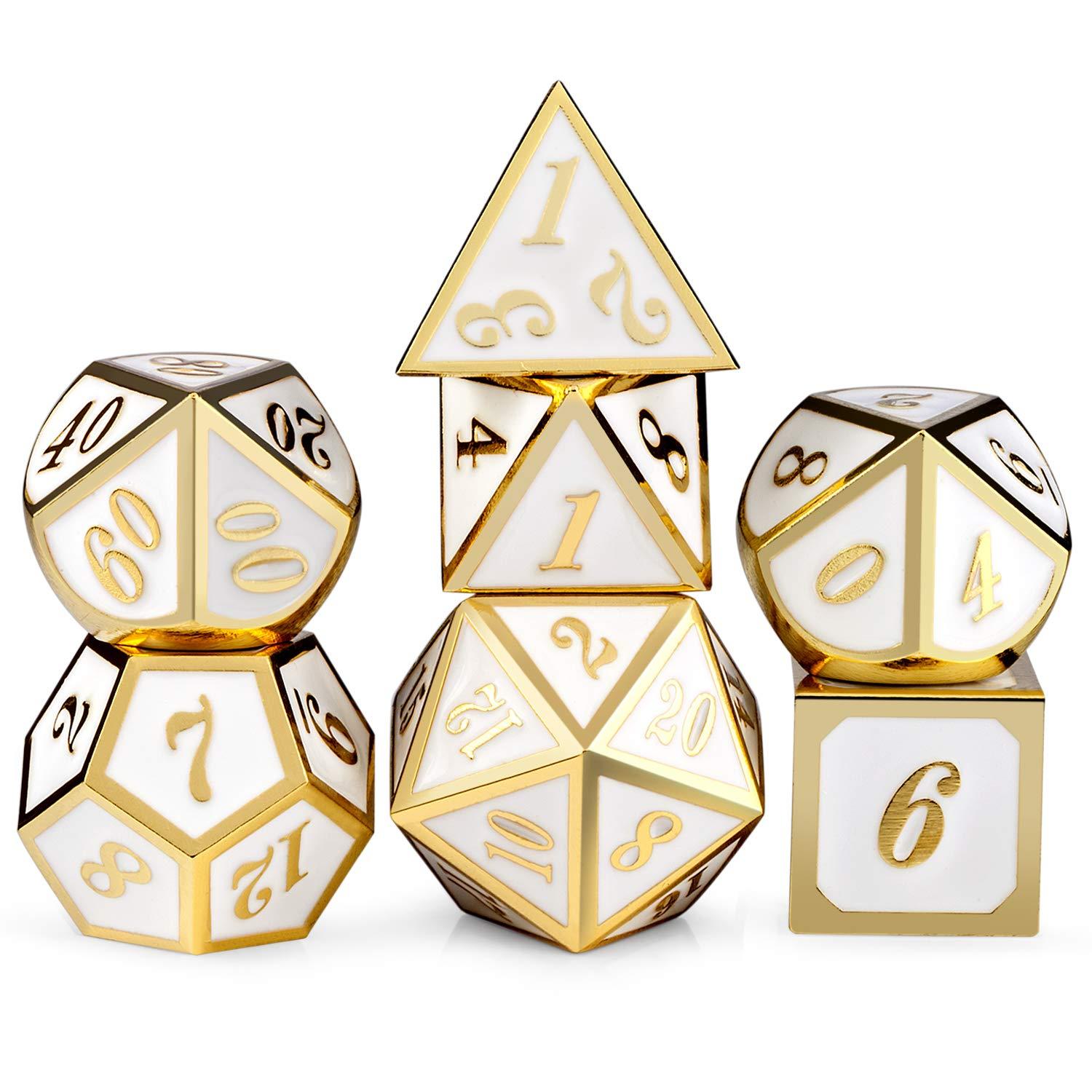 White and Gold D4-D20