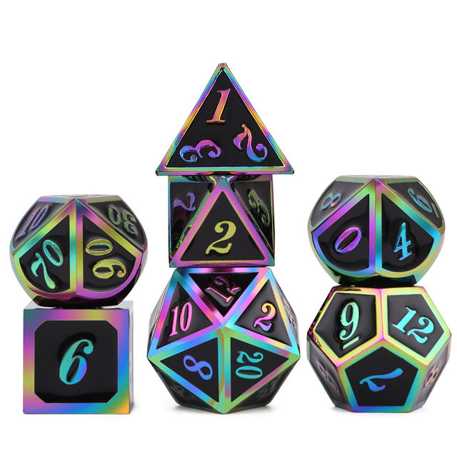 Dungeons and dragons DND Dice Rainbow Color 