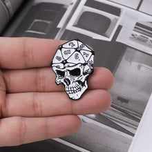 Load image into Gallery viewer, RPG D20 Skull Dice Enamel Pin