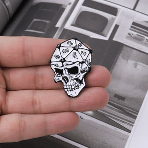 RPG D20 Skull Dice Enamel Pin