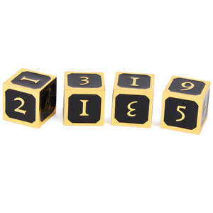 4xD6 Assorted Metal Dice