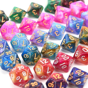 The Ultimate Gamers Bundle - 6 Sets of Galaxy Acrylics w/ Dice Bag