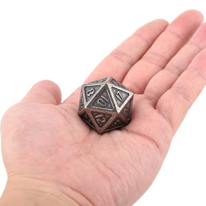 Giant Silver Metal 20 Sided Dice D20