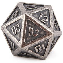 Load image into Gallery viewer, Giant Silver Metal 20 Sided Dice D20