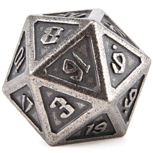 Load image into Gallery viewer, Giant Silver Metal 20 Sided Dice D20