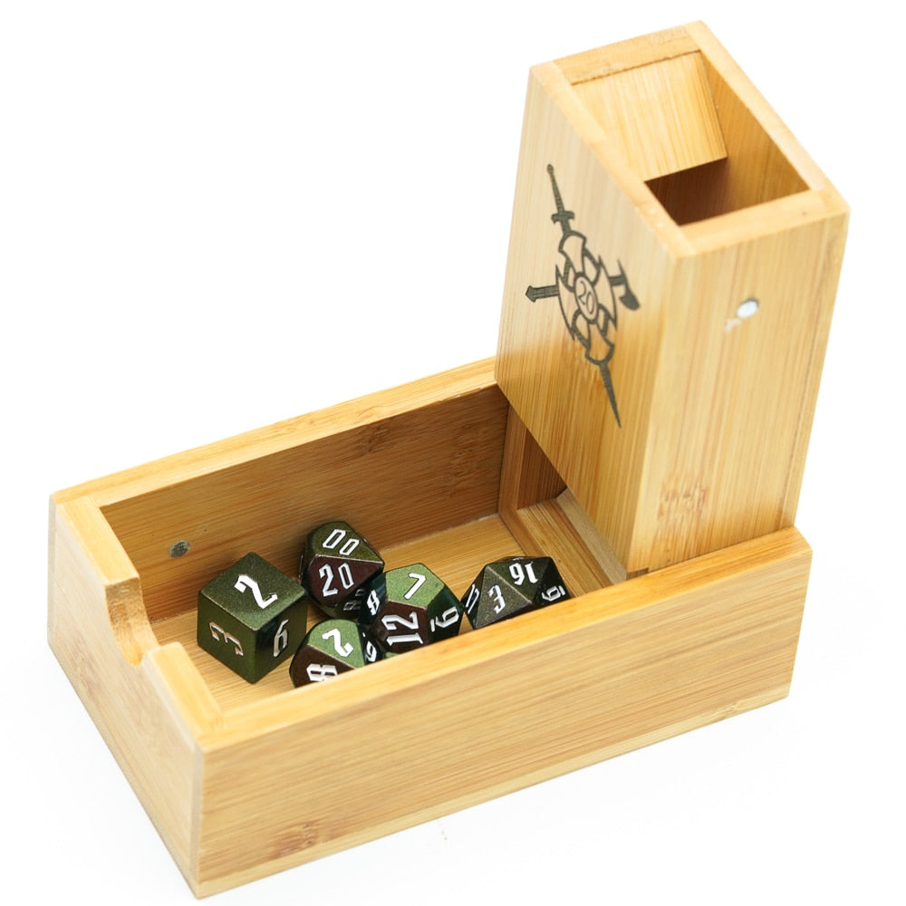 Bamboo Dice Tower - Special Edition Wooden Rolling Case