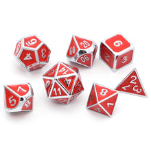 Load image into Gallery viewer, Red &amp; Silver Dice Set