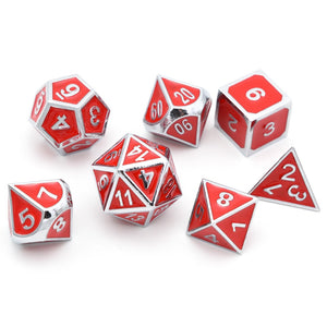 Red & Silver Dice Set