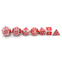 Load image into Gallery viewer, Red &amp; Silver Dice Set