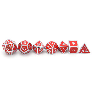 Red & Silver Dice Set