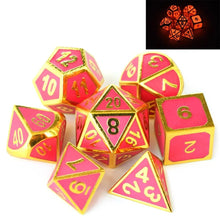 Load image into Gallery viewer, Volcanic Glow In The Dark Metal Dice