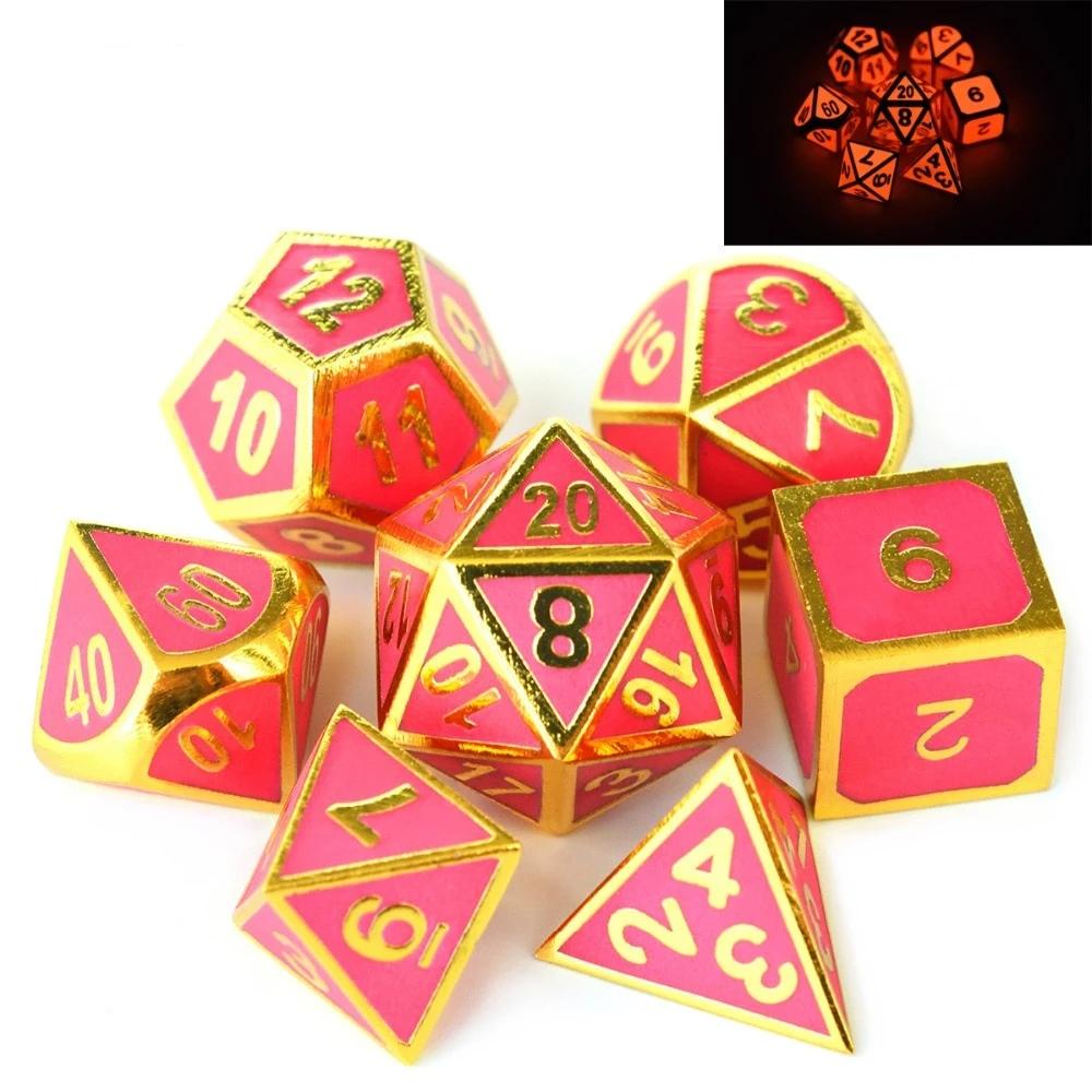 Volcanic Glow In The Dark Metal Dice