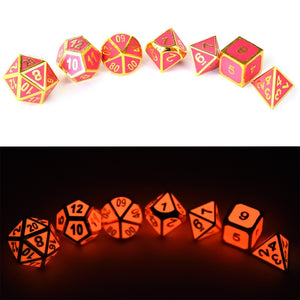 Volcanic Glow In The Dark Metal Dice